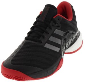 adidas Men's Barricade 2018 Boost Tennis Shoes Black and Night Metallic