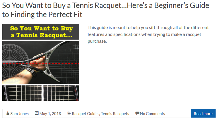 So You Want to Buy a Tennis Racquet…Here’s a Beginner’s Guide to Finding the Perfect Fit