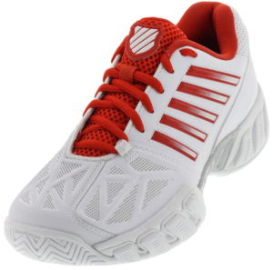 K-SWISS Women's Bigshot Light 3 Tennis Shoes White and Fiesta