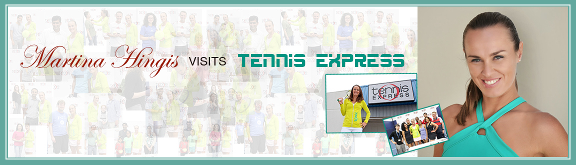 Martina Hingis Visits Tennis Express