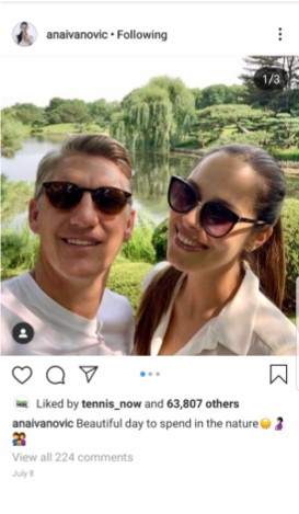 Ana Ivanovic with husband Instagram Pic