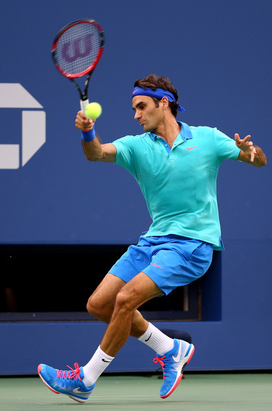 Roger Federer on Day 7 at the 2014 US Open (Aug. 30, 2014 - Source: Streeter Lecka/Getty Images North America)