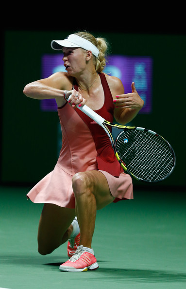 Caroline Wozniacki on Day 4 at the 2014 BNP Paribas WTA Finals Oct. 22, 2014 - Source: Julian Finney/Getty Images AsiaPac)