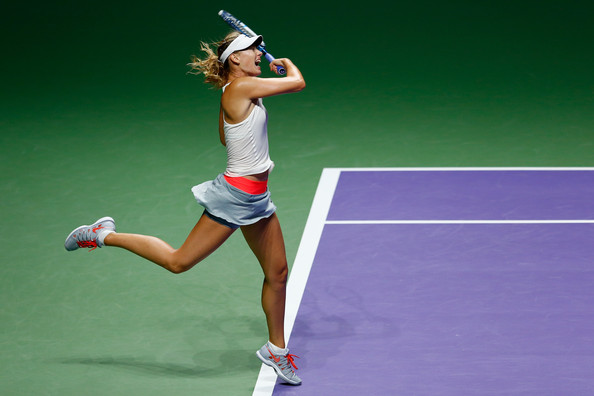 Maria Sharapova on Day 2 at the 2014 BNP Paribas WTA Finals (Oct. 20, 2014 - Source: Julian Finney/Getty Images AsiaPac)