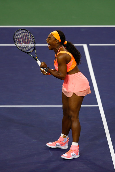Serena Williams on Day 5 at the BNP Paribas Open (March 13, 2015 - Source: Julian Finney/Getty Images North America)