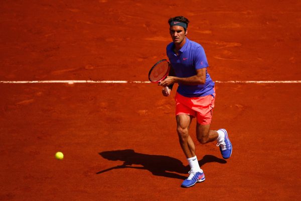 Roger Federer on Day 1 at the 2015 French Open (May 23, 2015 - Source: Julian Finney/Getty Images Europe)