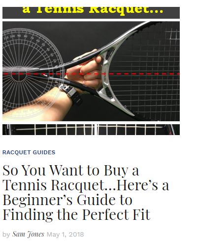 Buying a Tennis Racquet Blog