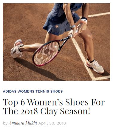 Top 6 Women's Shoes for the 2018 Clay Season Blog