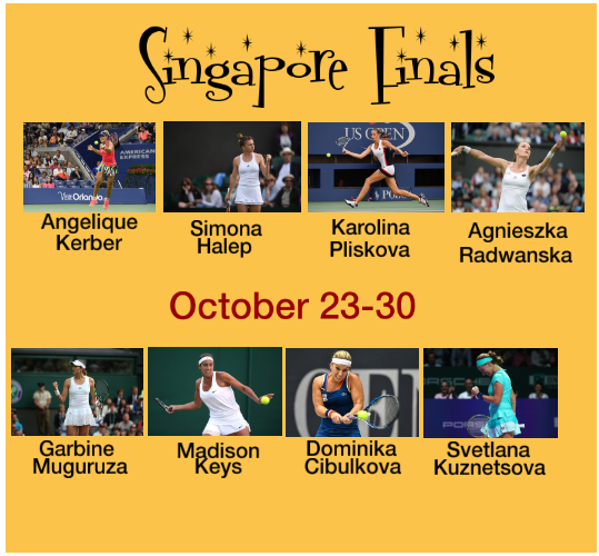 2015 WTA Finals in Singapore Final 8 Ladies
