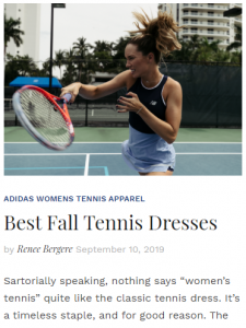 Best Fall Tennis Dresses