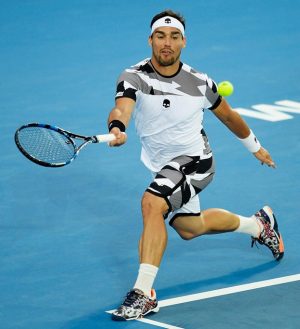 Fabio Fognini day two of the 2017 Sydney International at Sydney Olympic Park Tennis Centre. (Jan. 8, 2017 - Source: Brett Hemmings/Getty Images AsiaPac)