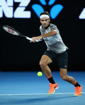 Roger Federer day one of the 2017 Australian Open at Melbourne Park. (Jan. 15, 2017 - Source: Clive Brunskill/Getty Images AsiaPac)