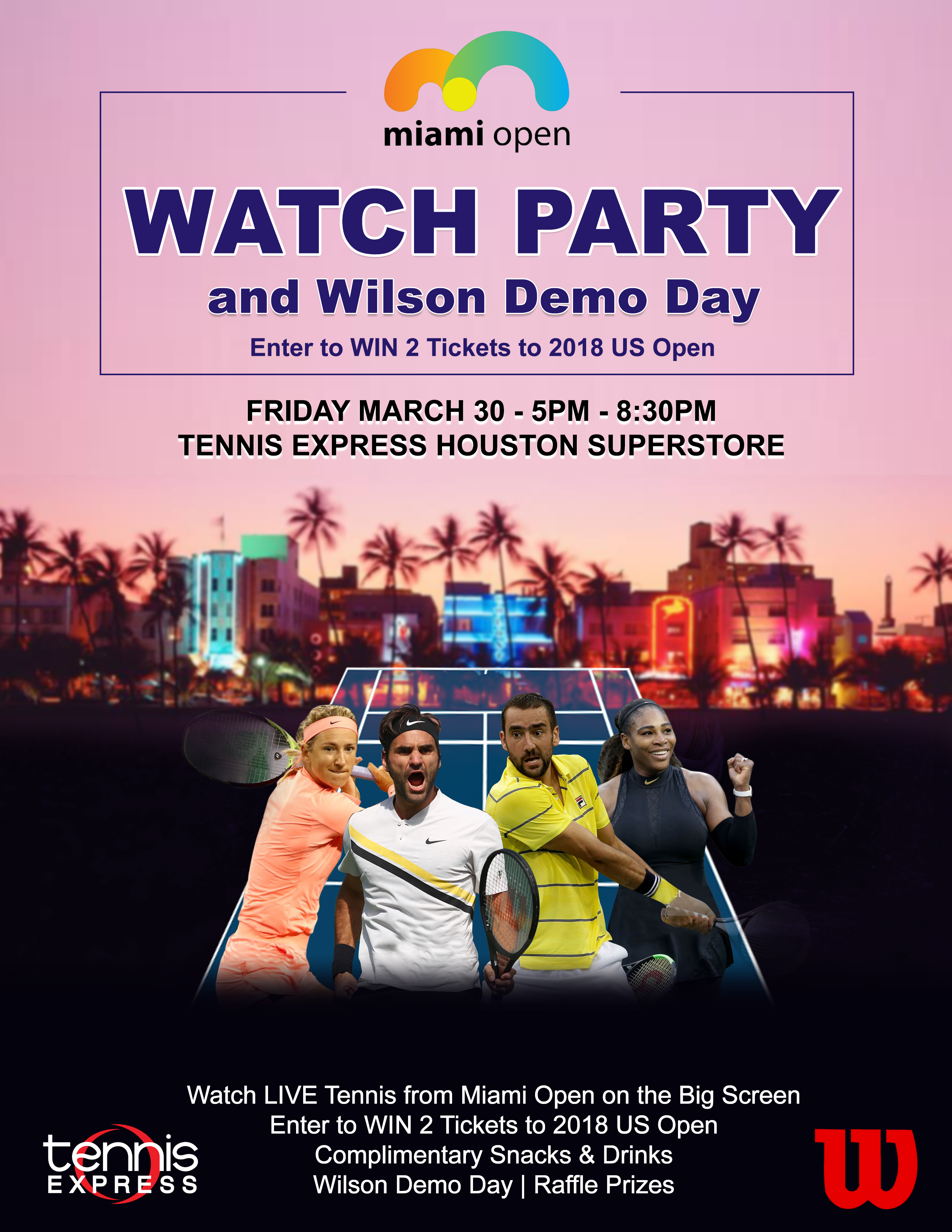 2018 Miami Open Watch Party at Tennis Express
