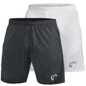Athletic DNA Men's 9 Inch Knit Tennis Shorts White and Black
