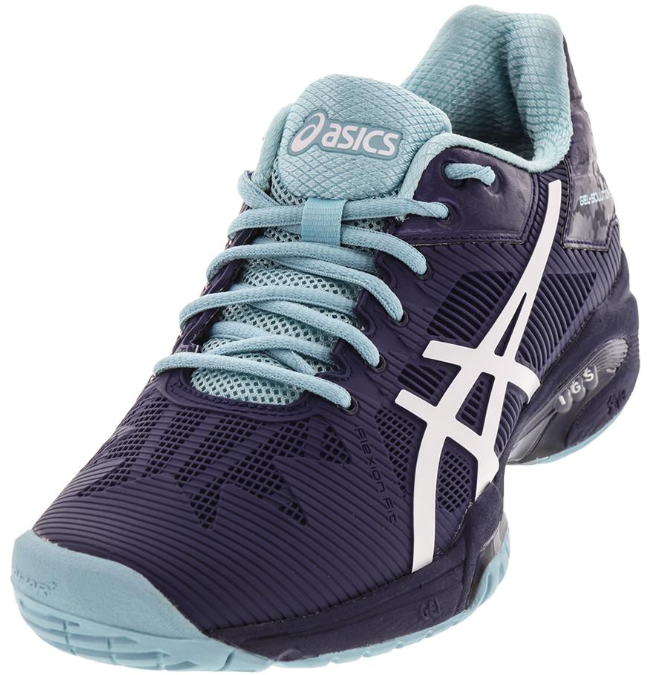 ASICS Women's Gel-Solution Speed 3 Tennis Shoes Indigo Blue and White - TENNIS EXPRESS