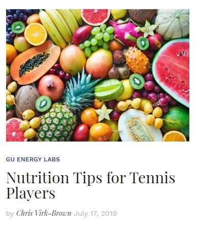 Nutrition Tips for Tennis Players