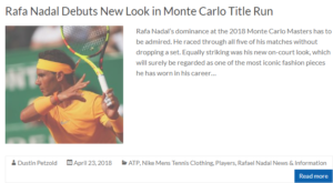 Rafa Nadal Debuts New Look In Monte Carlo Title Run
