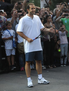 Pete Sampras at a Nike NYC Street Tennis Event