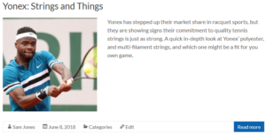 Yonex: Strings and Things