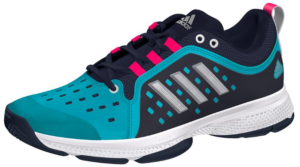 adidas Women's Barricade Classic Bounce Tennis Shoes in Legend Ink and Matte Silver