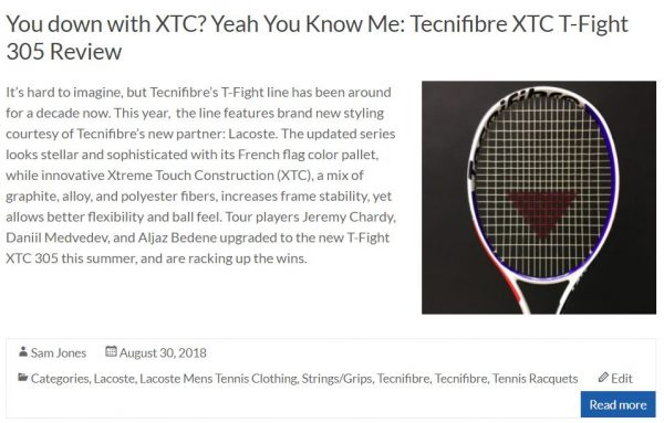 Tecnifibre TFight XTC Blog Racquet Review