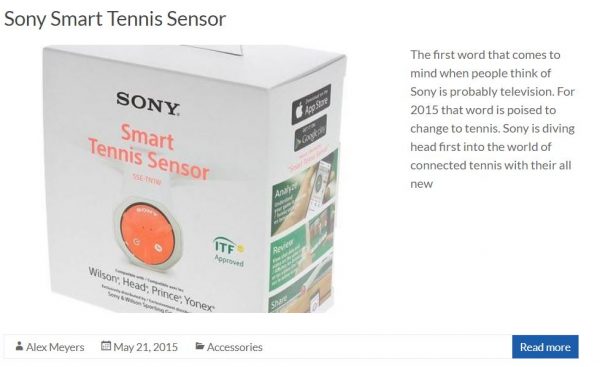 Sony Smart Tennis Sensor Blog Thumbnail