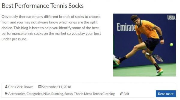 Best Performance Tennis Socks Blog