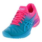 Asics Womens Solution Speed FF LE Aquarium and Hot Pink