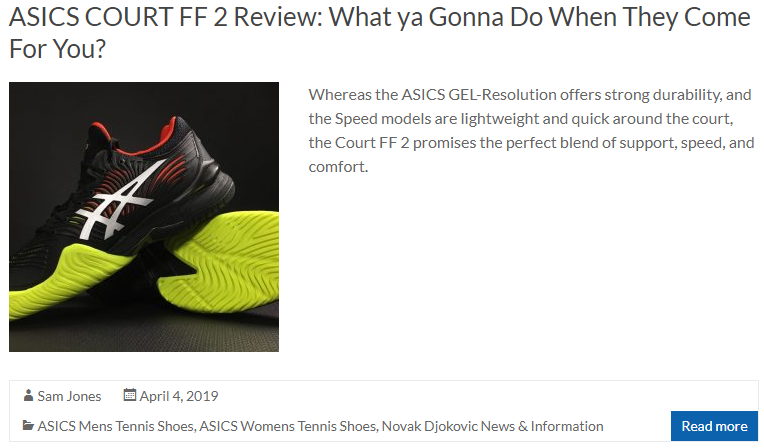 ASICS Court FF 2 Review: What Ya Gonna Do When They Come For You?