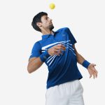 Novak Djokovic in Lacoste Ultra Dry Graphic Tennis Polo