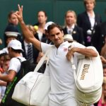 Roger Federer walking off court at 2019 Wimbledon Championships