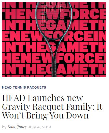 Head Gravity Tennis Racquets Blog