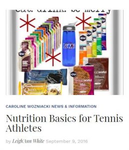 Nutrition Basics for Tennis Athletes Blog