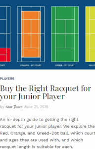 Buy The Right Racquet For Your Junior Player