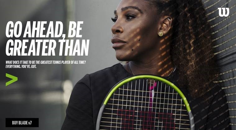 Serena Williams Wilson Blade Ad