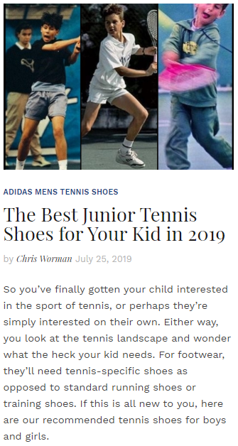 The Best Junior Tennis Shoes for Your Kid in 2019