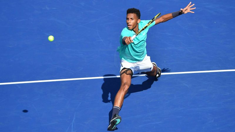 Felix Auger Aliassime at the 2019 Rogers Cup in Montreal
