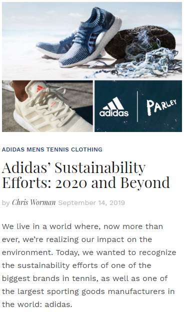Adidas' Sustainability Efforts: 2020 and Beyond