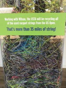 Recycling 2019 US Open Tennis String Wilson and USTA