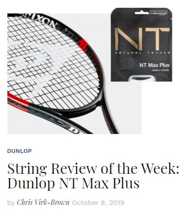 Dunlop NT Max Plus Tennis String Review Thumbnail