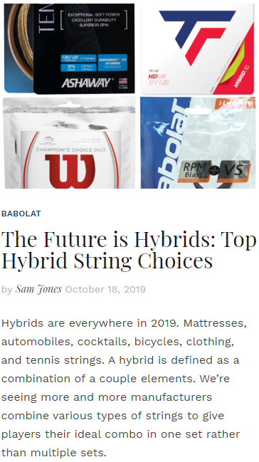The Future is Hybrids - Top Hybrid String Choices