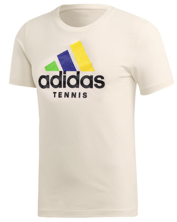 Adidas Men's Category Limited Edition Tennis Tee Cream White