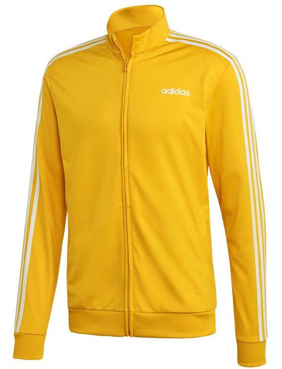 Adidas Men's Essentials 3-Stripes TT Tricot Jacket Active Gold