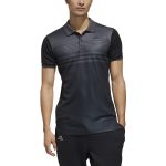 Model in Adidas Men's HEAT.RDY Pique Polo Black