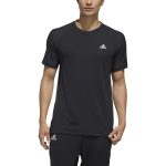 Model in Adidas HEAT.RDY Men's ColorBlock Top Black