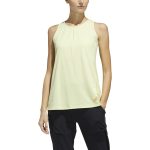 Model in Adidas Women's HEAT.RDY Color Block Tank Yellow Tint