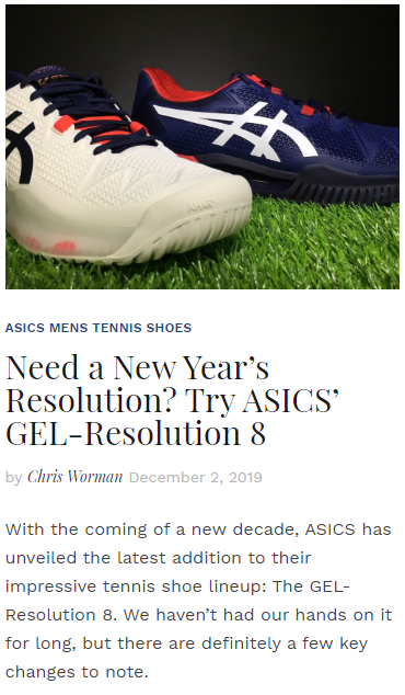 Need a New Year's Resolution? Try ASICS' GEL-Resolution 8