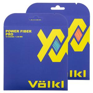 Volkl Power Fiber Pro Neon Orange and Turquoise Tennis String