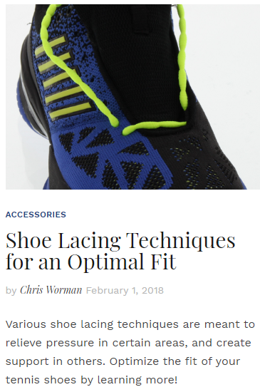 Shoe Lacing Techniques for an Optimal Fit