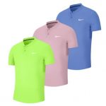 Nike Men's Court Dry Blade Tennis Polo Ghost Green Pink Foam Royal Pulse